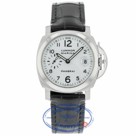Panerai Luminor Marina Automatic 40mm Stainless Steel White Dial PAM00049 X5UAR1 - Beverly Hills Watch