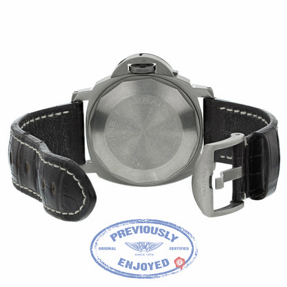 Panerai PAM 89 GMT Luminor Anthrecite Dial Titanium 44mm PAM00089 ZLURXZ - Beverly Hills Watch Company