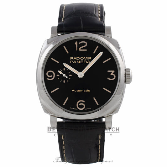 Paneari Radiomir 1940 45MM Stainless Steel Black Dial Black Alligator Strap PAM00572 243M3Y