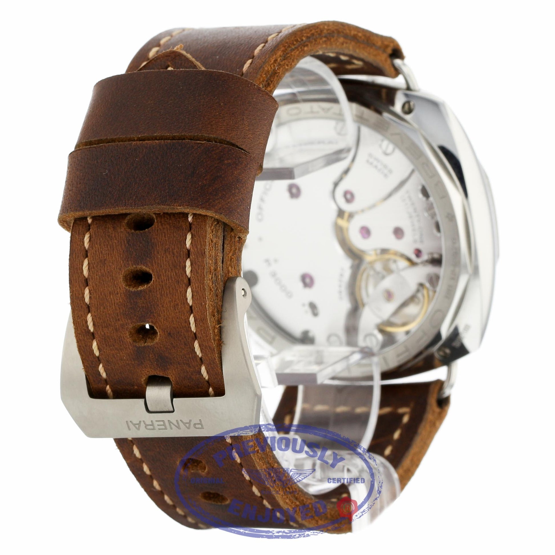 Panerai Radiomir 3 Days Acciaio Brevettato Manual Wind 47mm Stainless Steel Brown Dial and Strap PAM00687 8LTQMM - Beverly Hills Watch