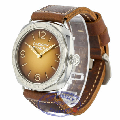 Panerai Radiomir 3 Days Acciaio Brevettato Manual Wind 47mm Stainless Steel Brown Dial and Strap PAM00687 8LTQMM - Beverly Hills Watch