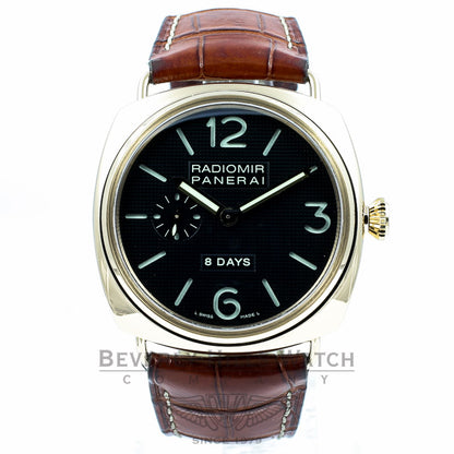 Panerai Radiomir 8 Day Power Reserve Rose Gold Watch PAM00197 Beverly Hills Watch Company
