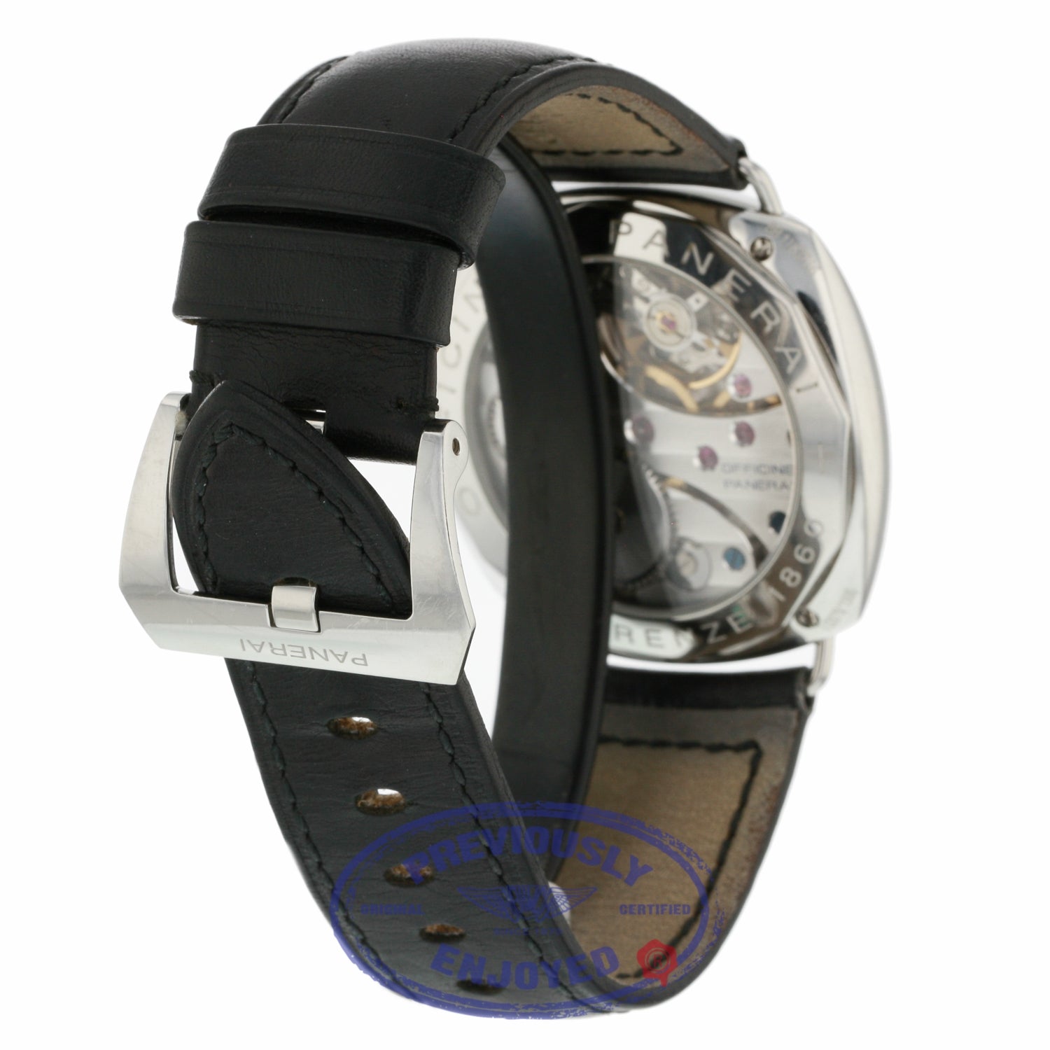 Panerai Radiomir 45mm Stainless Steel Case Black Dial Manual Wind PAM00210 DZ07NC - Beverly Hills Watch Company