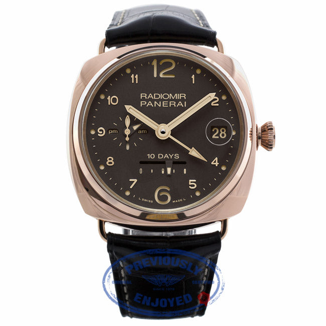 Panerai 10 Days GMT Oro Rosso Automatic Rose Gold PAM00497 QPV72R - Beverly Hills Watch Company