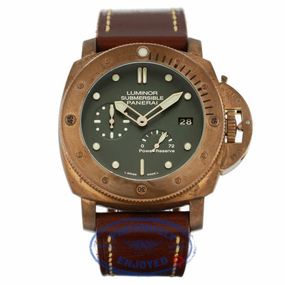 Panerai Luminor Submersible 1950 Bronzo 47mm Power Green Dial PAM00507  - Beverly Hills Watch Company