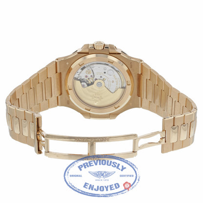 Patek Philippe Nautilus Brown Dial 18K Rose Gold Automatic 5711/1R-0016 RVQ7K6 - Beverly Hills Watch