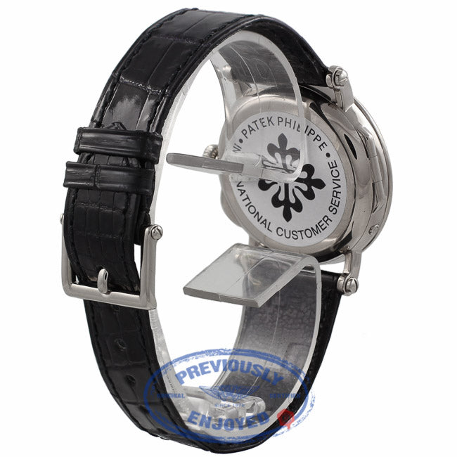 Patek Philippe 18k White Gold 36MM Moon Phase Power Reserve 5054G LUD73H - Beverly Hills Watch Company
