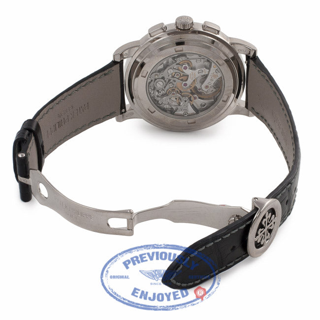 Patek Philippe 18K White Gold Chronograph  5070G L0F0Y9 - Beverly Hills Watch Company Watch Store