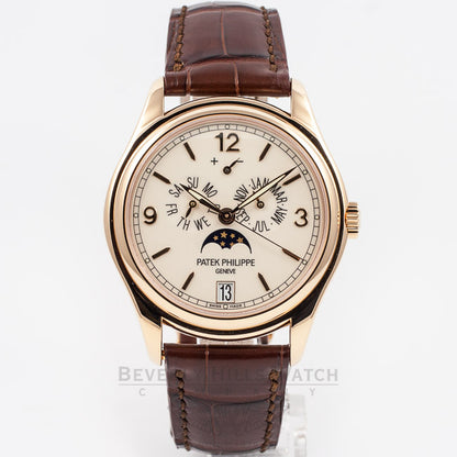 Patek Philippe 5146R-001 Rose Gold Annual Calendar Moon Phase Power Reserve 39mm Watch Beverly Hills Watch Company Watch Store
