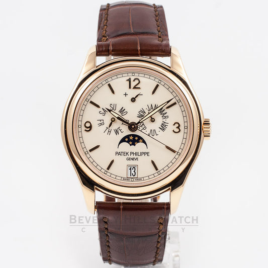 Patek Philippe 5146R-001 Rose Gold Annual Calendar Moon Phase Power Reserve 39mm Watch Beverly Hills Watch Company Watch Store