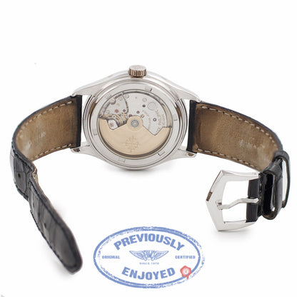 Patek Philippe Annual Calendar 37MM Platinum 5035P-001 16Z16Z - Beverly Hills Watch Company Watch Store