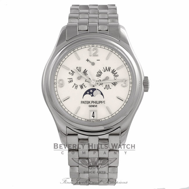 Patek Philippe Complications Annual Calendar 39MM White Gold Cream Dial 5146/1G-001 NA2ZW2 - Beverly Hills Watch Store
