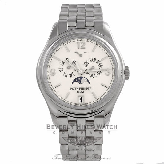 Patek Philippe Complications Annual Calendar 39MM White Gold Cream Dial 5146/1G-001 NA2ZW2 - Beverly Hills Watch Store