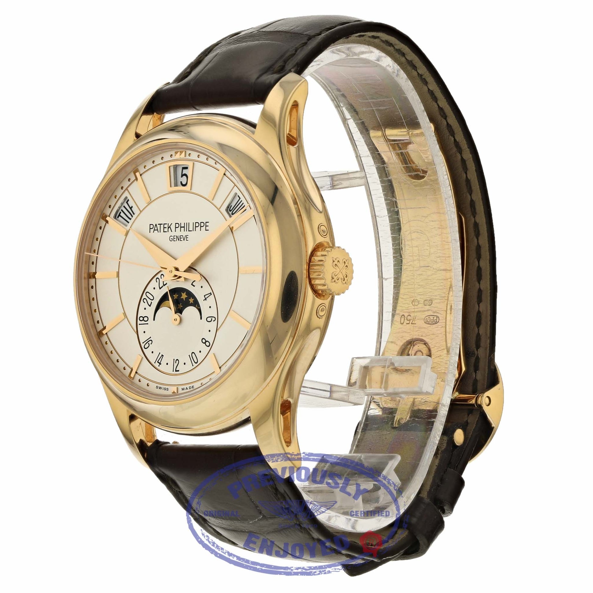 Patek Philippe Annual Calendar 40mm Rose Gold White Dial 5205R-001 D6XDPW