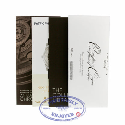 Patek Philippe Platinum Case Annual Calendar Chronograph Slate Dial 40.5mm 5960P-001 XWQ7JP - Beverly hills Watch Company