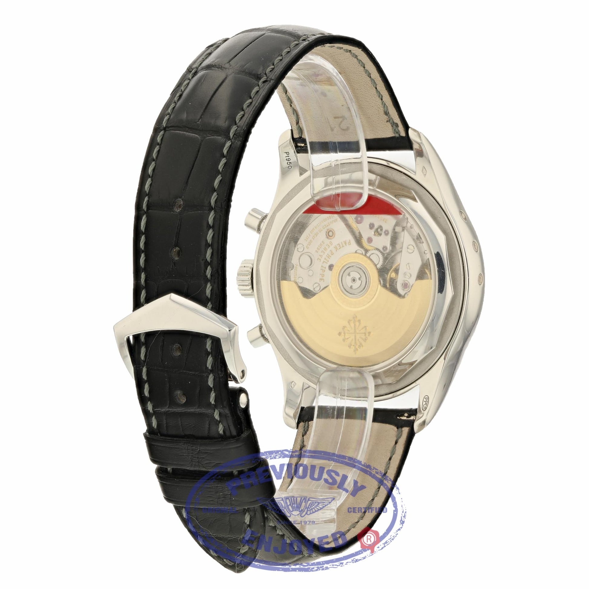 Patek Philippe Platinum Case Annual Calendar Chronograph Slate Dial 40.5mm 5960P-001 XWQ7JP - Beverly hills Watch Company