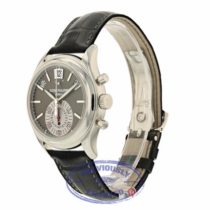 Patek Philippe Platinum Case Annual Calendar Chronograph Slate Dial 40.5mm 5960P-001 XWQ7JP - Beverly hills Watch Company