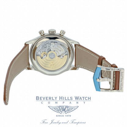 Patek Philippe White Gold Annual Calendar Chronograph Blue Dial 40.5mm 5960/01g-001 1AQVF6 - Beverly hills Watch Company
