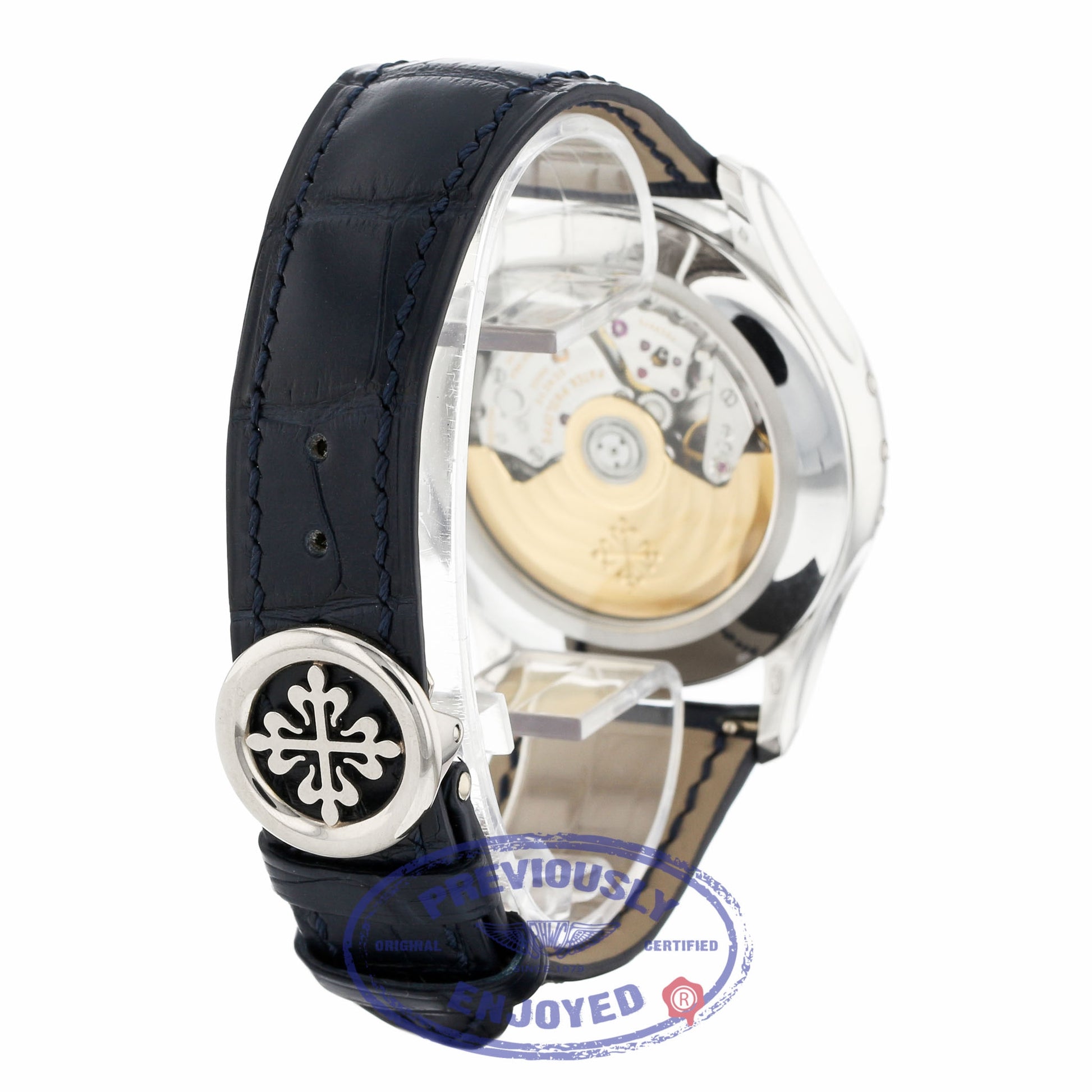 Patek Philippe Annual Chronograph Platinum 42mm Blue Dial 5905P-001 - Beverly Hills Watch Company