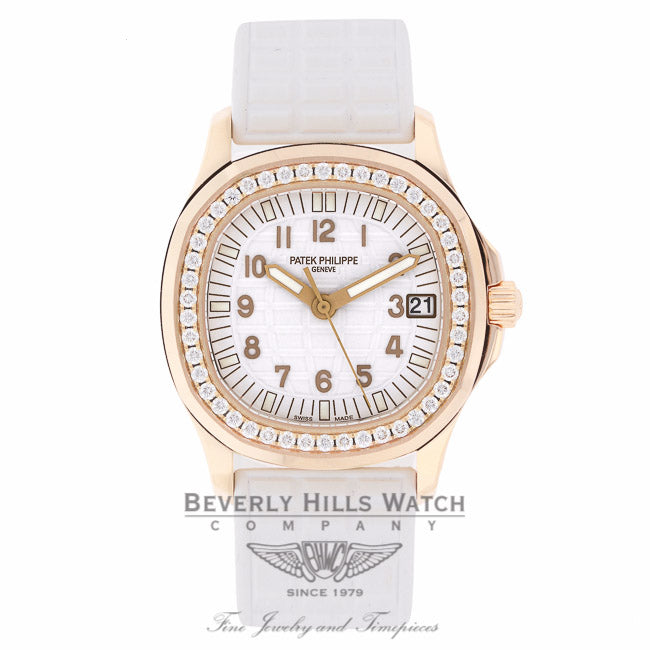 Patek Philippe ​Aquanaut Luce Rose Gold Diamond Bezel 5068R-010 8EL64K - Beverly Hills Watch Company