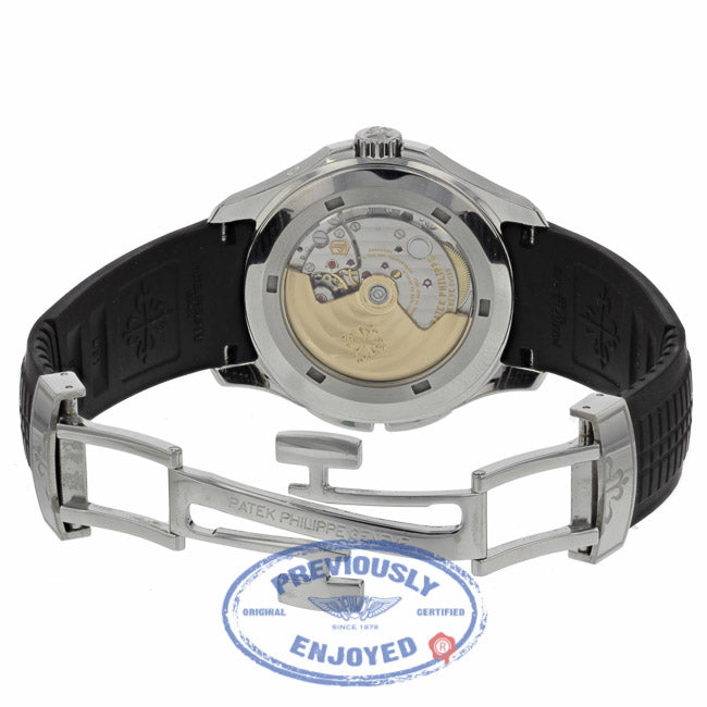Patek Philippe Aquanaut Travel Time 40MM Stainless Steel Black Dial Black Rubber Strap 5164A-001 11PAEN - Beverly Hills Watch Company