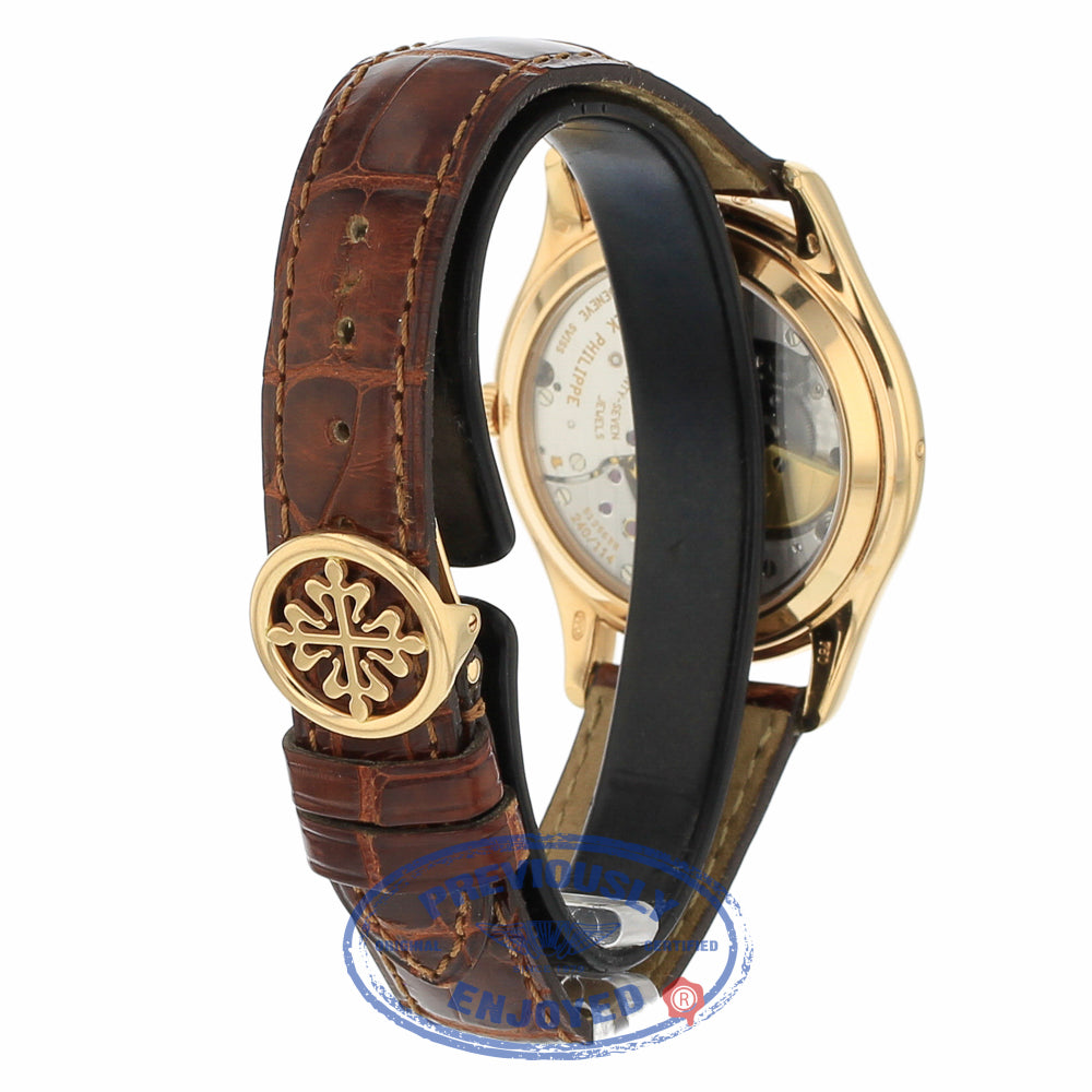 Patek Philippe Automatic Perpetual Calendar 36mm 18k Rose Gold White Dial 3940R 91X6EL - Beverly Hills Watch