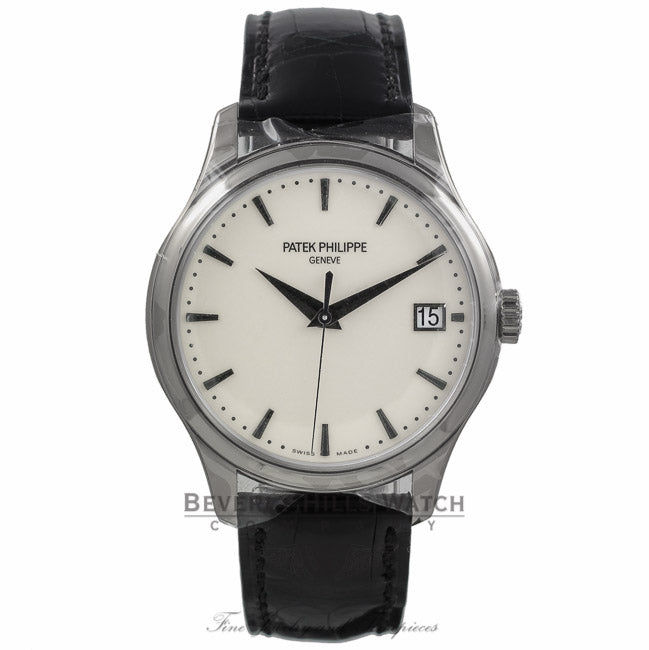 Patek Philippe Gents Calatrava 39mm White Gold Self-Winding Ivory Dial Watch 5227G-001 HRUYUC - Beverly Hills Watch Store