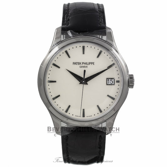 Patek Philippe Gents Calatrava 39mm White Gold Self-Winding Ivory Dial Watch 5227G-001 HRUYUC - Beverly Hills Watch Store