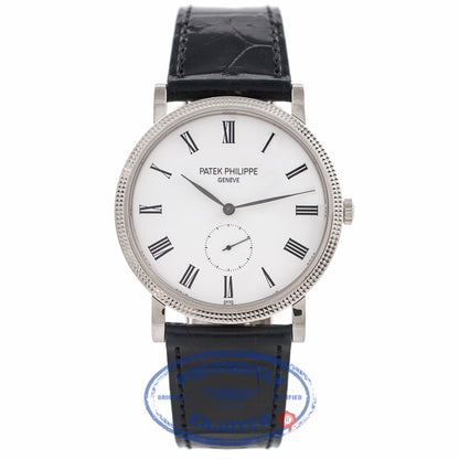 Patek Philippe Calatrava Hobnail Case Mechanical 18K White Gold 5119G 2P43CP - Beverly Hills Watch Company Watch Store