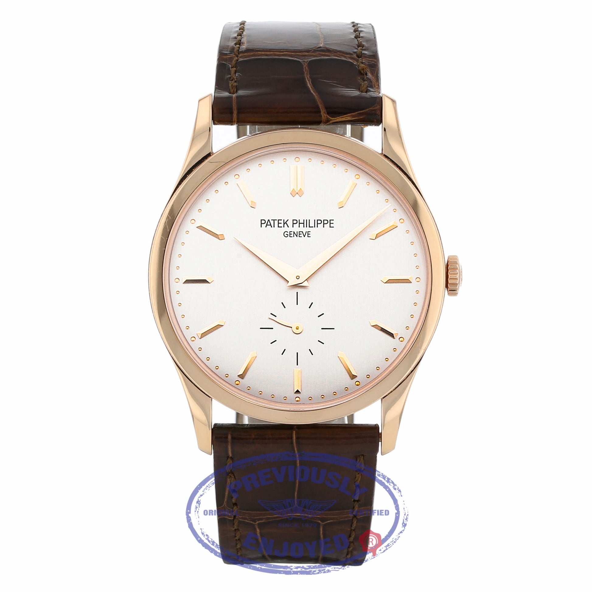 Patek Philippe Calatrava Opaline Dial 18K Rose Gold 5196R-001 6D9CLV - Beverly Hills Watch