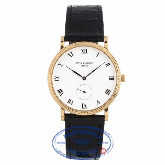 Patek Philippe Calatrava Hobnail 34mm 18k Yellow Gold 3919J W92ZXR - Beverly Hills Watch Company Watch Store