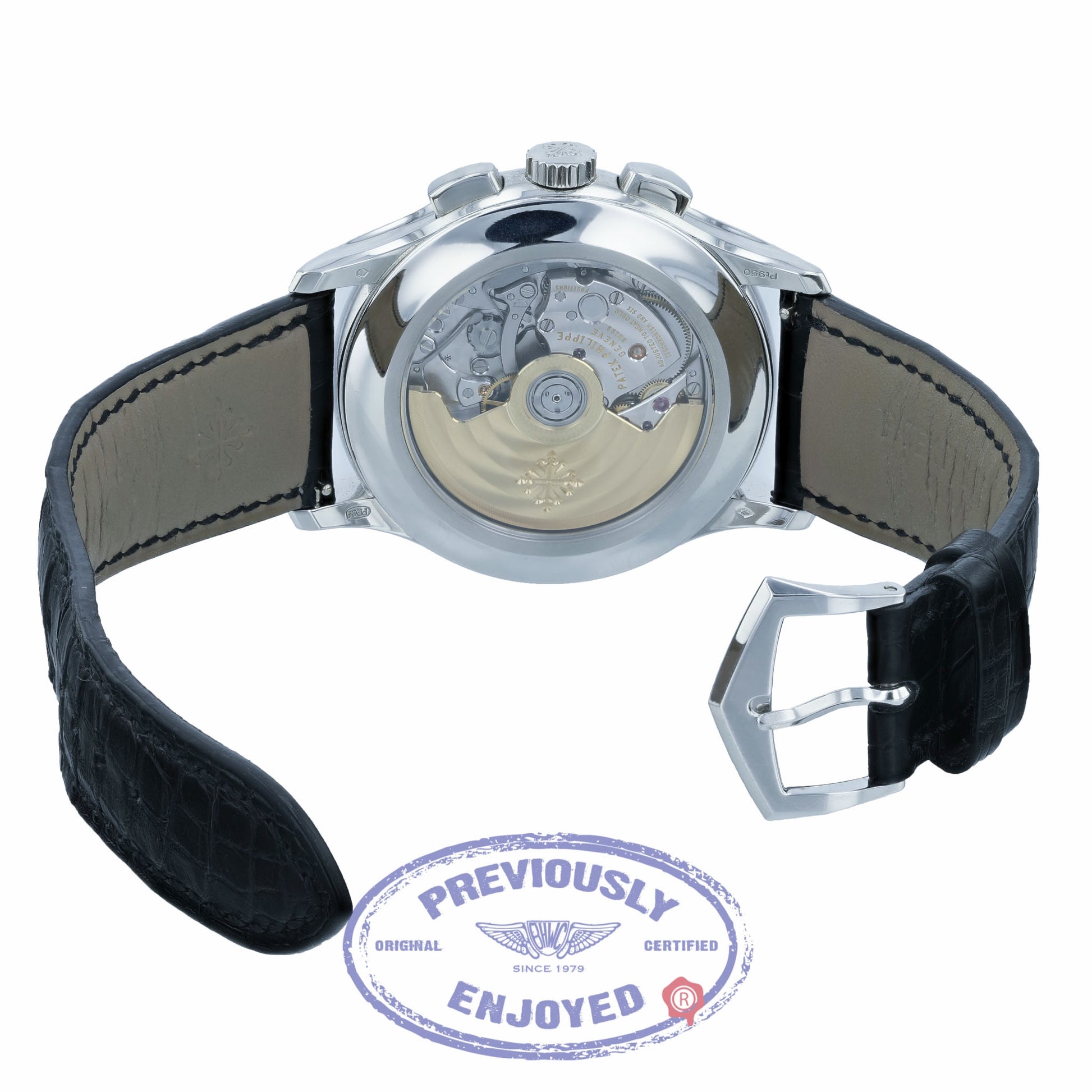 Patek Philippe Annual Chronograph Platinum Case Black Dial 42mm 5905P-001 WFTWN8 - Beverly Hills Watch