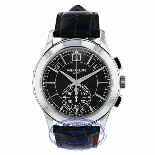 Patek Philippe Annual Chronograph Platinum Case Black Dial 42mm 5905P-001 WFTWN8 - Beverly Hills Watch