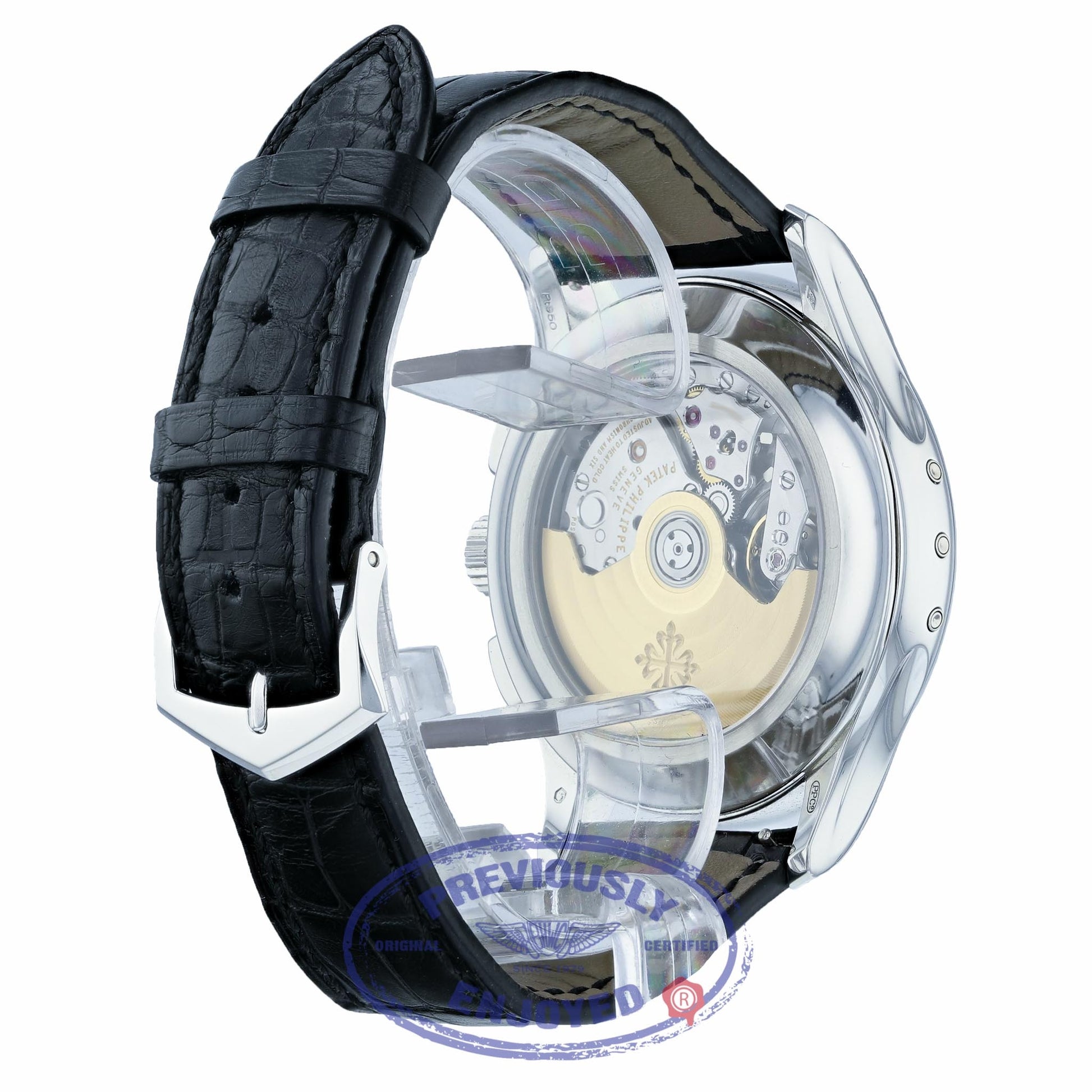 Patek Philippe Annual Chronograph Platinum Case Black Dial 42mm 5905P-001 WFTWN8 - Beverly Hills Watch