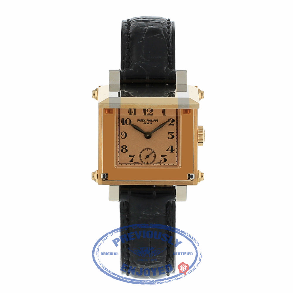 Patek Philippe Gondolo Flip Lid Mechanical 18k Rose Gold 5099RG FFEA40 - Beverly Hills Watch