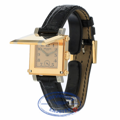 Patek Philippe Gondolo Flip Lid Mechanical 18k Rose Gold 5099RG FFEA40 - Beverly Hills Watch