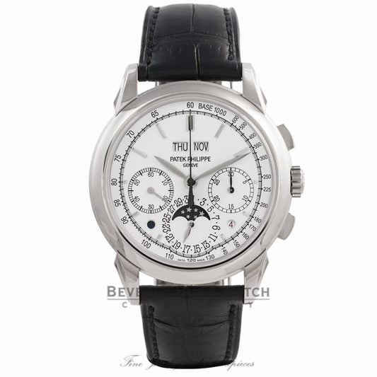 Patek Philippe Grand Complication 18K White Gold Perpetual Calendar Chronograph Moonphase 5270G-013 - Beverly Hills Watch Company Watch Store