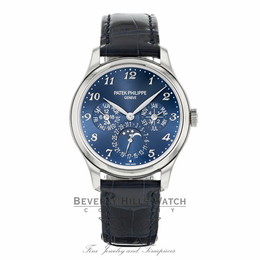 Patek Philippe 39mm Grand Complication Perpetual Calendar 18k White Gold 5327G-001 X5PT0F - Beverly Hills Watch