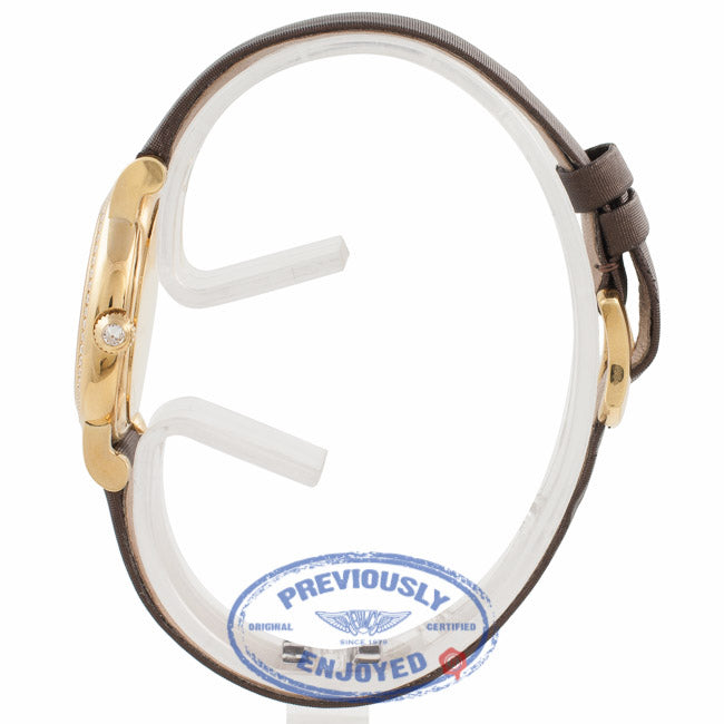 Patek Philippe Ladies Calatrava Moonphase 18k Yellow Gold Bronze Dial Diamond Markings 4858J-010 E8UP20 - Beverly Hills Watch Company Watch Store