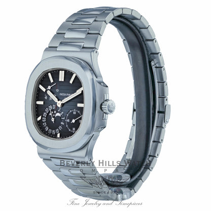 Patek Philippe Nautilus Power Reserve Moon Phases Blue Dial 5712/1a-001 877F59 - Beverly Hills Watch Company