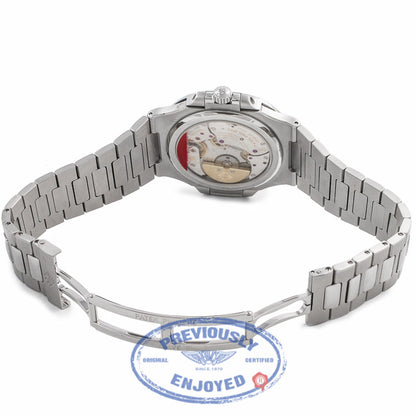 Patek Philippe Nautilus Stainless Steel Blue Dial 5712-1A X6EH50 - Beverly Hills Watch Store