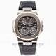 Patek Philippe Nautilus 5712 18K White Gold Case Slate Dial Moonphase Power Reserve Leather Strap Watch 5712G-001 Beverly Hills Luxury Watch Store