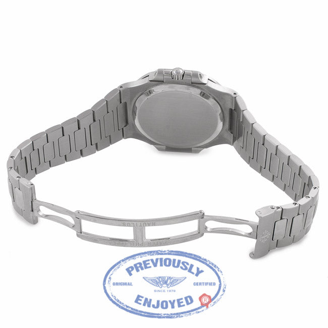 Patek Philippe 3710 Nautilus Stainless Steel Power Reserve Black Dial Automatic Watch 3710/1A-001 - QVPQ3N - Beverly Hills Watch Company Watch Store