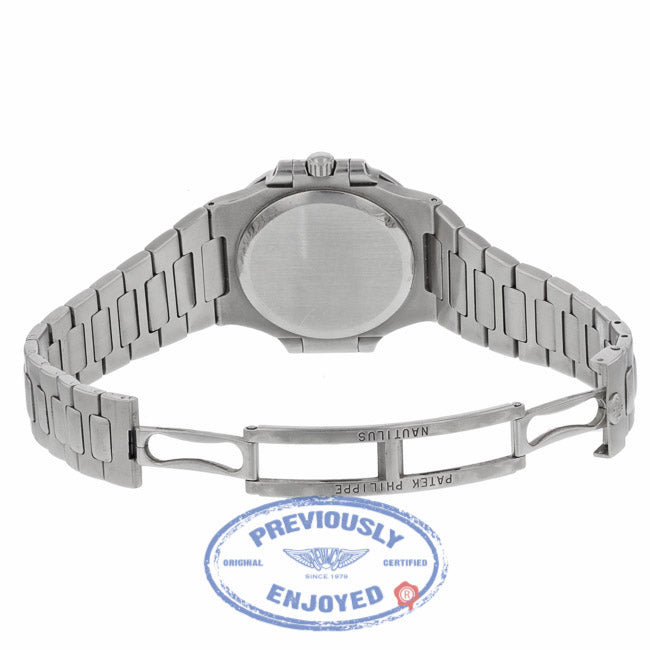 Patek Philippe Nautilus 37mm Stainless Steel Automatic Blue Dial 3800/001 R80Q1Y - Beverly Hills Watch Company