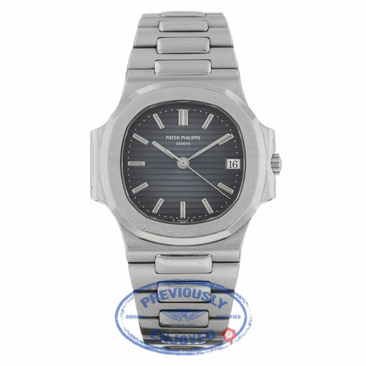 Patek Philippe Nautilus 37mm Stainless Steel Automatic Blue Dial 3800/001 R80Q1Y - Beverly Hills Watch Company