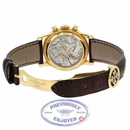 Patek Philippe Perpetual Chronograph Yellow Gold 36mm Case 3970E YA0CEL - Beverly Hills Watch