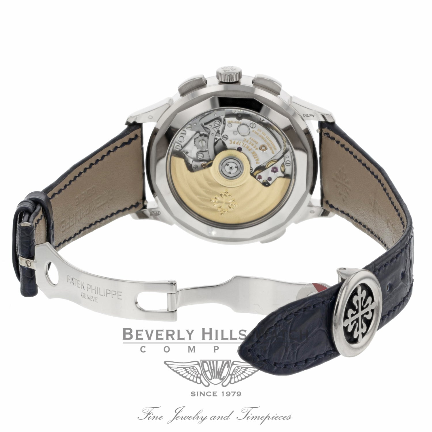 Patek Philippe Complications Blue Dial Automatic 18K White Gold 5930G-0001 915VPF - Beverly Hills Watch