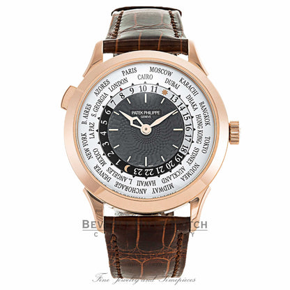 Patek Philippe World Time Rose Gold Slate Grey Dial 5230R-001 QNV9FH - Beverly Hills Watch Company