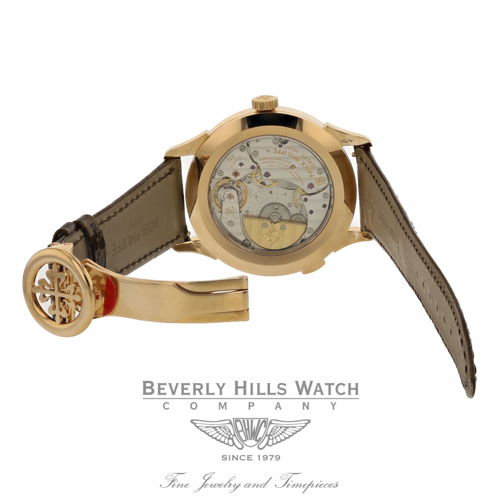 Patek Philippe World Time Rose Gold Slate Grey Dial 5230R-001 QNV9FH - Beverly Hills Watch Company