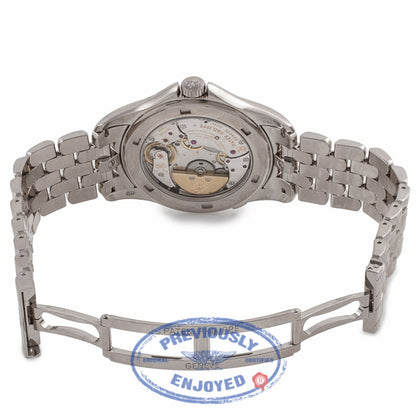 Patek Philippe Complication World Time 39MM 18k White Gold Silver Black Sunburst Dial 5130/1G-011 WHHZV2  - Beverly Hills Watch Company Watch Store